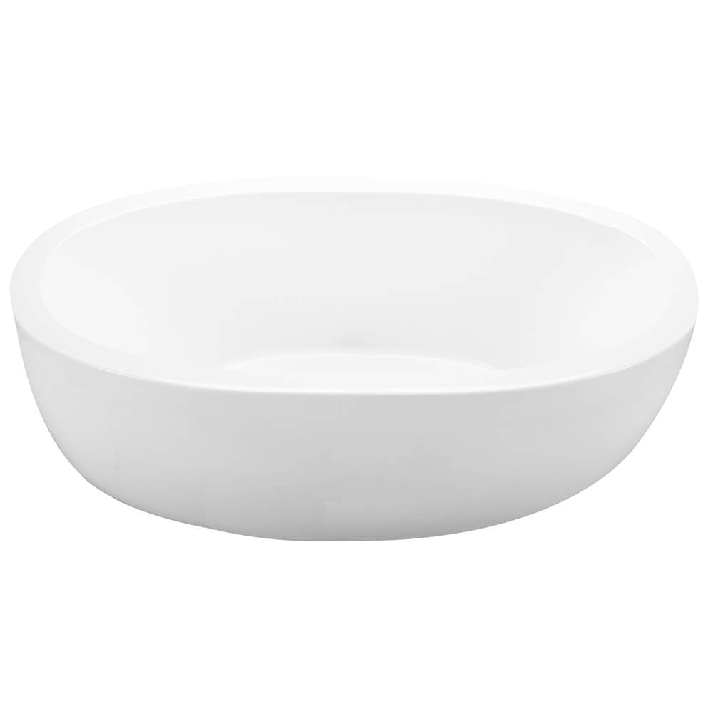 MTI Baths - OLIVIA 2 ACRYLIC CXL FREESTANDING SCULPTED AIR BATH - WHITE (72.5X36.375) - White