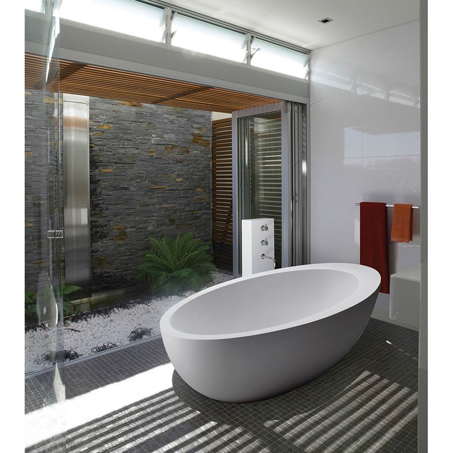 CASCARA SCULPTURESTONE FREESTANDING AIR BATH - MATTE BISCUIT (71X42)
