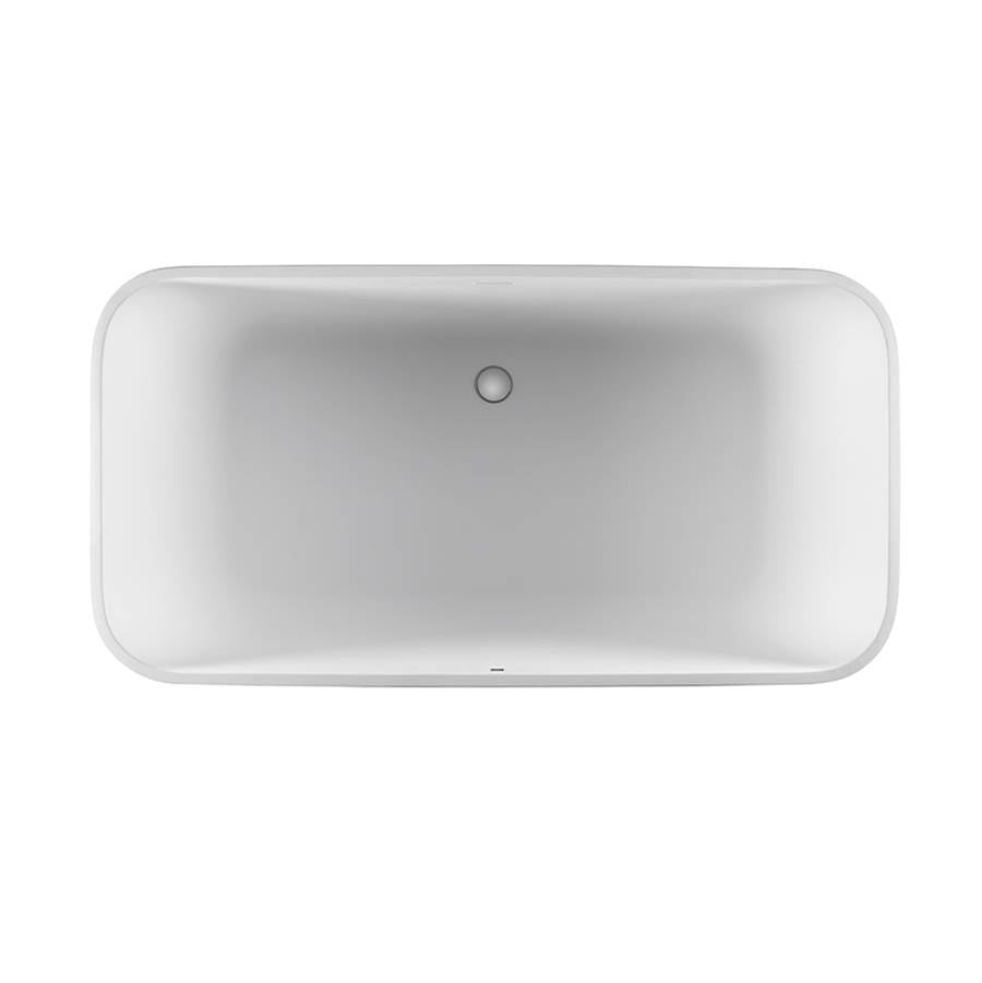 ADDISON 5 SCULPTURESTONE FREESTANDING/UNDERMOUNT AIR BATH - MATTE BISCUIT (58X30)