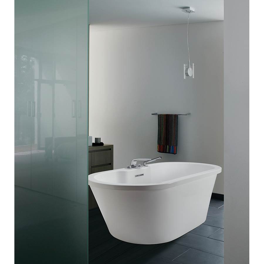 NEW YORKER 10 ACRYLIC CXL FREESTANDING FAUCET DECK AIR BATH ELITE - BISCUIT (71.75X35.5)