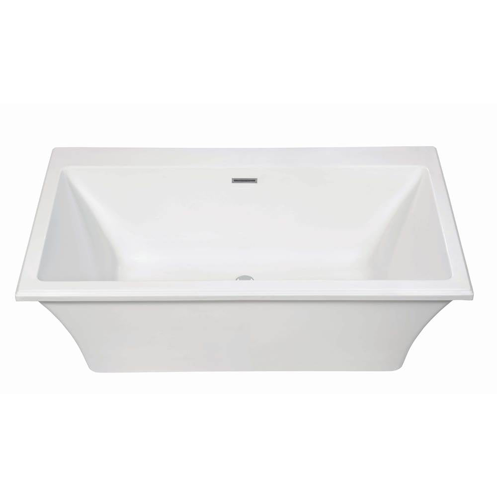 MTI Baths - MADELYN 5 DOLOMATTE FREESTANDING FAUCET DECK AIR BATH ELITE - WHITE (65.75X36) - Matte White