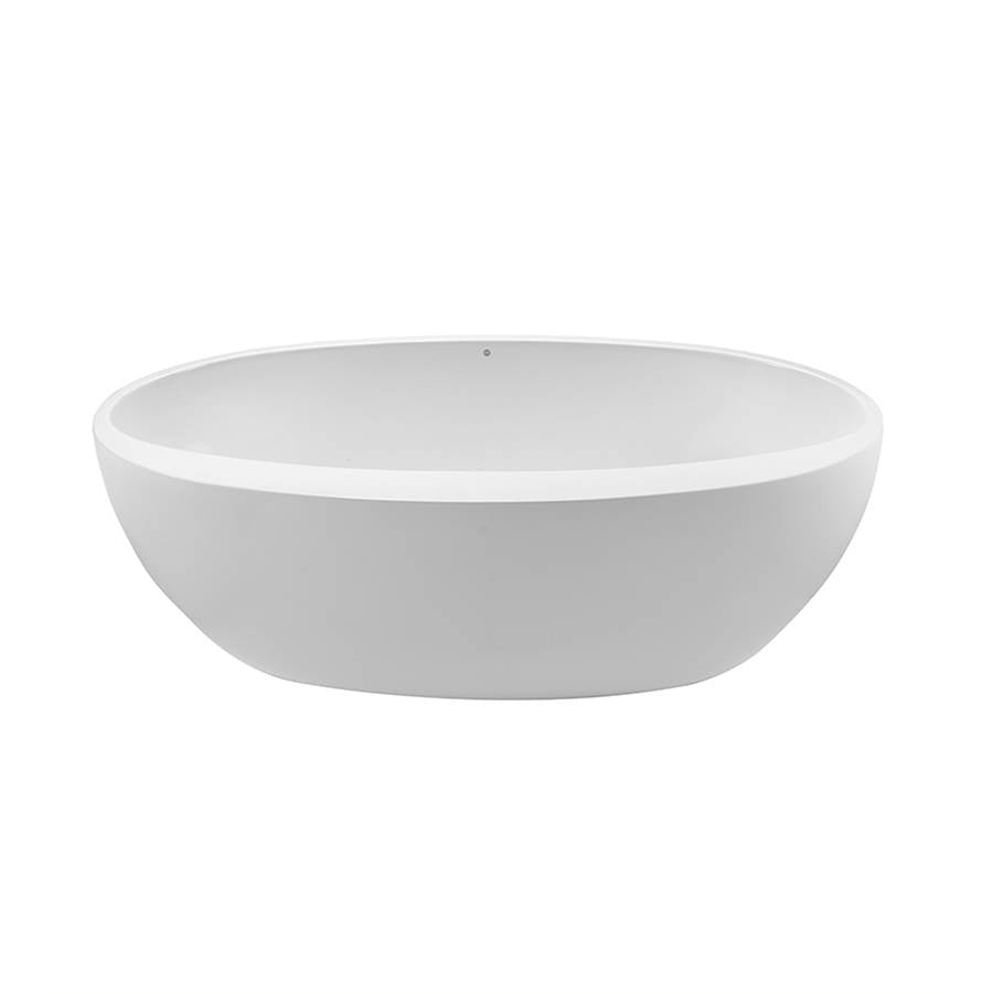 MTI Baths - CASSANDRA SCULPTURESTONE FREESTANDING SOAKER - GLOSS WHITE (71.75X37.5) - Gloss White