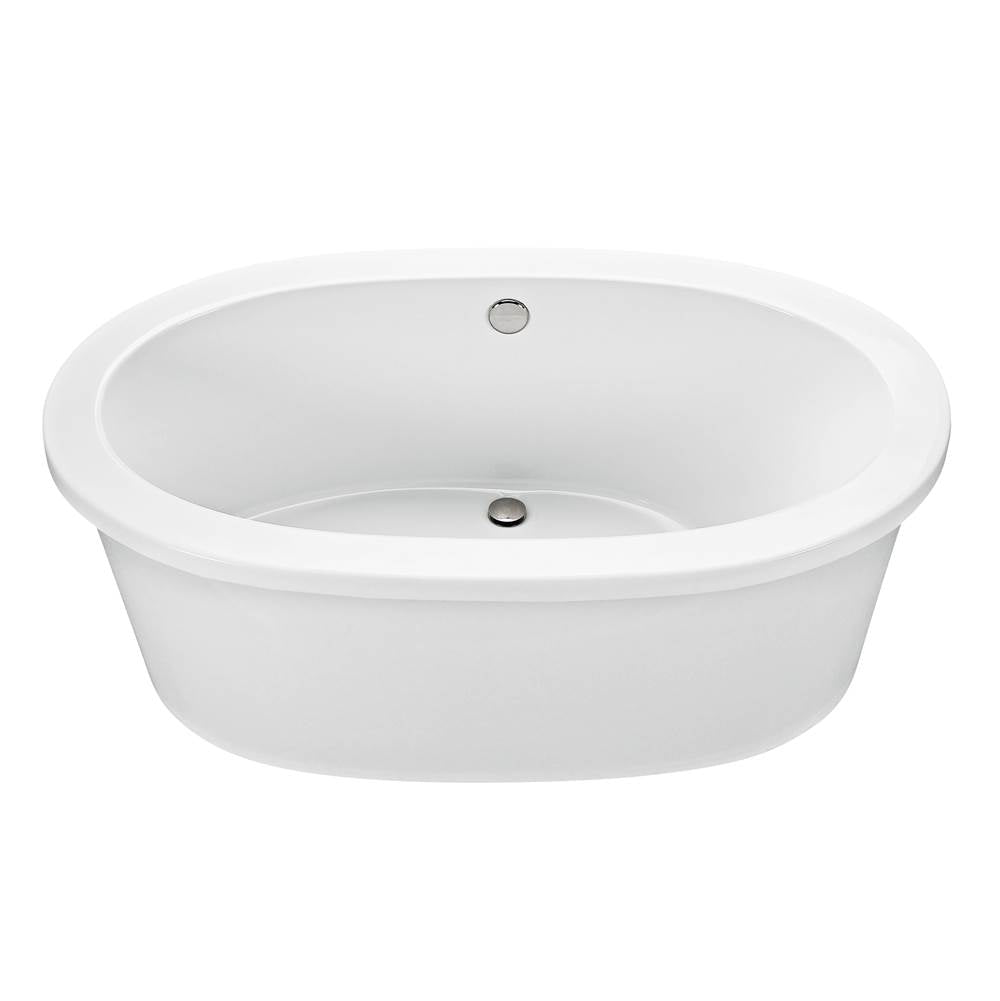 MTI Baths - ADENA 7 ACRYLIC CXL FREESTANDING SOAKER RIGHT SLOPE - WHITE (59.5X35.25) - White