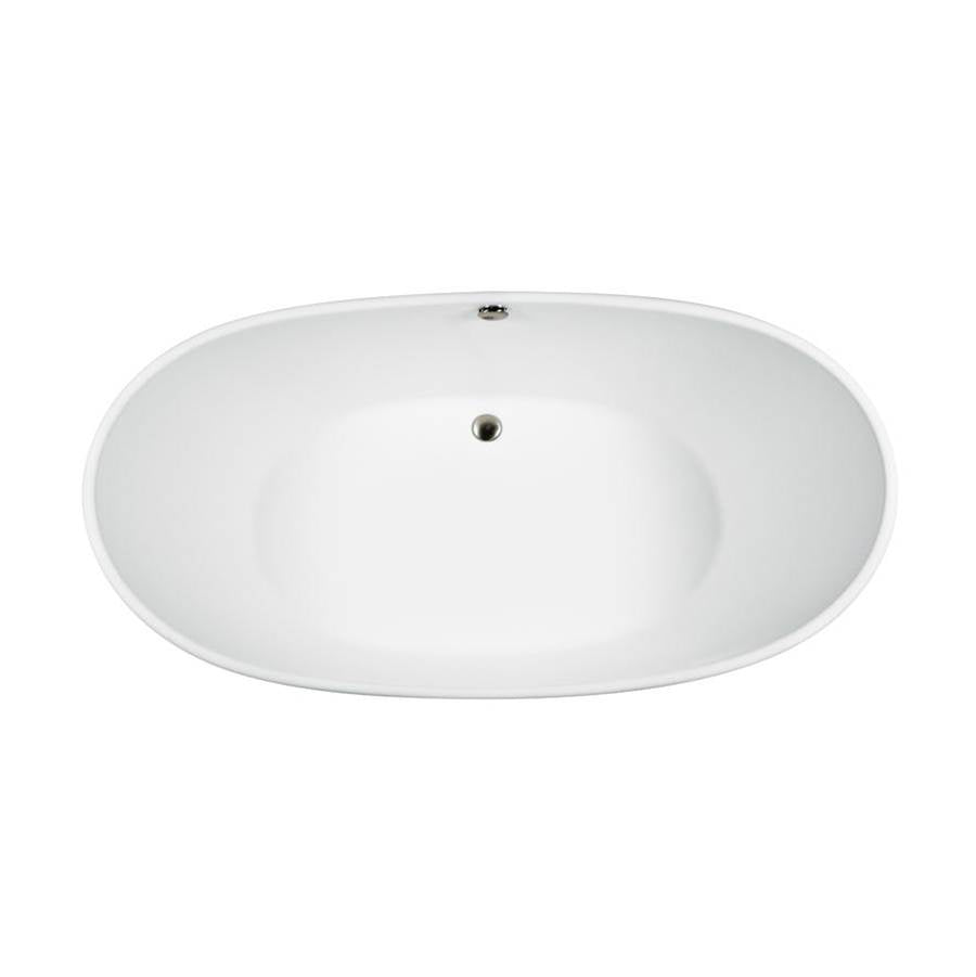 ELISE SCULPTURESTONE FREESTANDING INTEGRAL PEDESTAL AIR BATH - MATTE BISCUIT (66X33.5)