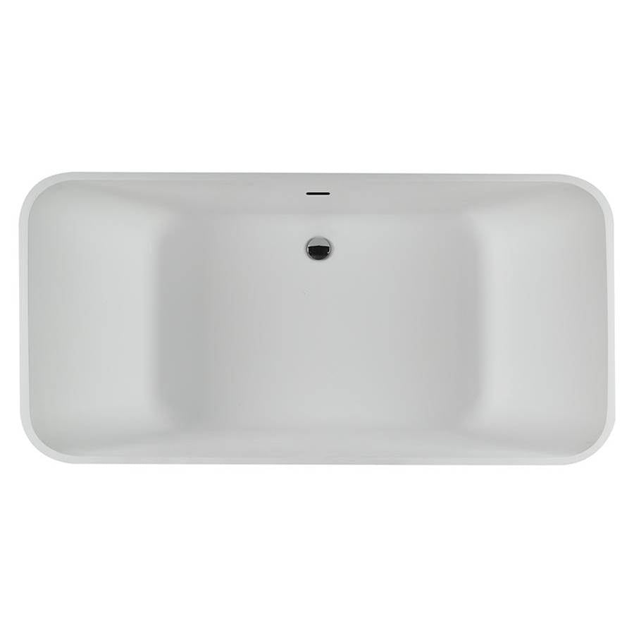 ADDISON 3 SCULPTURESTONE FREESTANDING AIR BATH - MATTE BISCUIT (65.5X31.75)