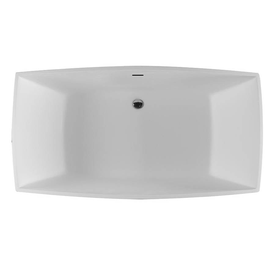 ADRIAN 2 SCULPTURESTONE FREESTANDING/UNDERMOUNT AIR BATH - MATTE BISCUIT (67.5X35.5)
