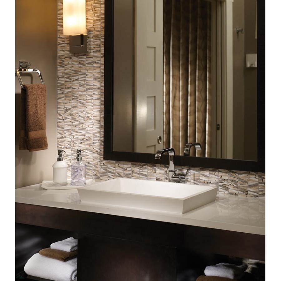 MTI Baths - PETRA 4 SR SCULPTURESTONE SEMI-RECESSED - GLOSS WHITE (22X14.25) - Gloss White
