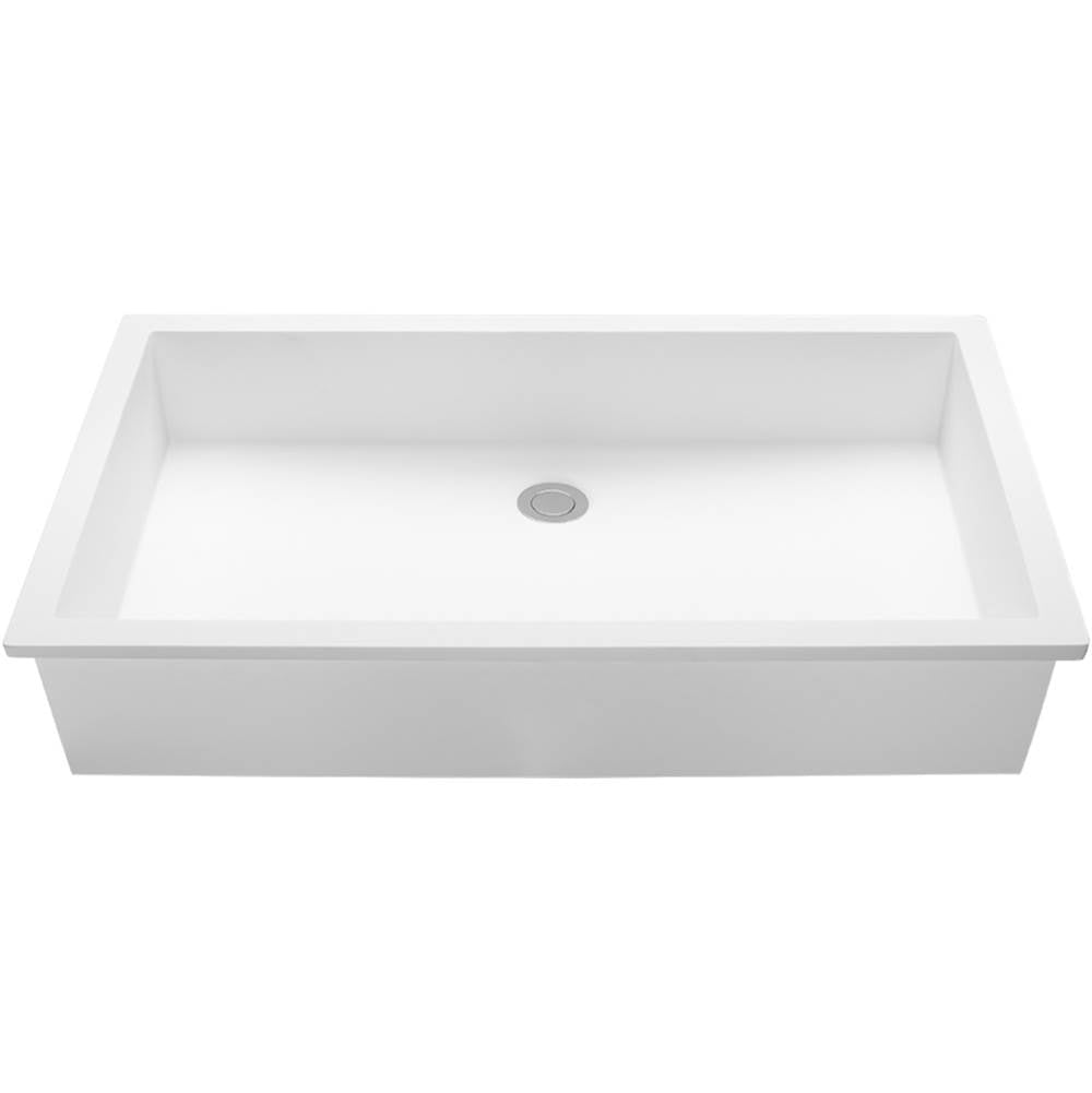 MTI Baths - PETRA 13 SCULPTURESTONE UNDERMOUNT - GLOSS WHITE (26X16) - Gloss White