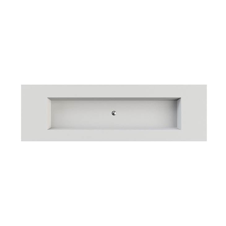 MTI Baths - PETRA 10 SCULPTURESTONE COUNTER SINK SINGLE BOWL UP TO 68''- GLOSS WHITE - Gloss White