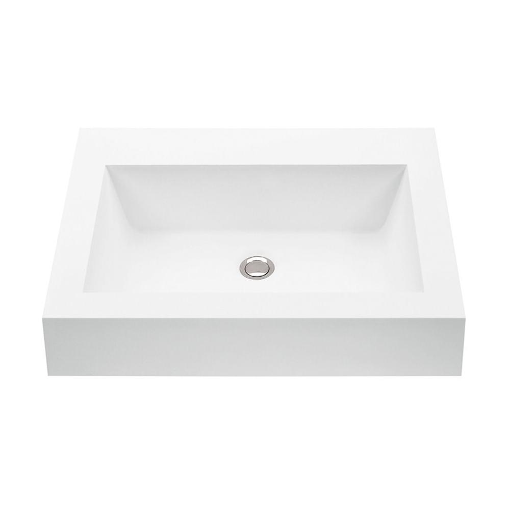 MTI Baths - METRO 1 SR SCULPTURESTONE SEMI-RECESSED - MATTE WHITE (22.25X17.25) - White Matte