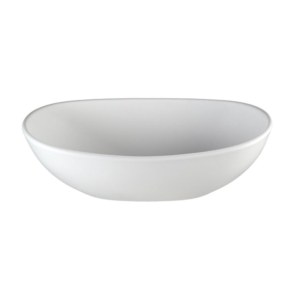 MTI Baths - ELISE SCULPTURESTONE VESSEL - GLOSS WHITE (22.25X14) - Gloss White