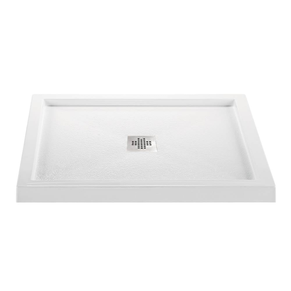 MTI Baths - 3632 ACRYLIC CXL CENTER DRAIN MULTI THRESHOLD - WHITE - White