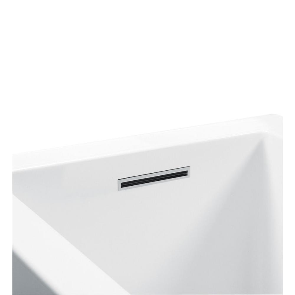 MTI Baths - SLIM LINE INTEGRATED OVERFLOW W/TOE TAP - CHROME