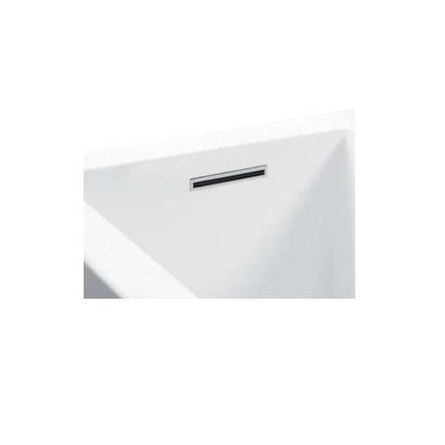 MTI Baths - SLIM LINE INTEGRATED OVERFLOW W/TOE TAP - WHITE