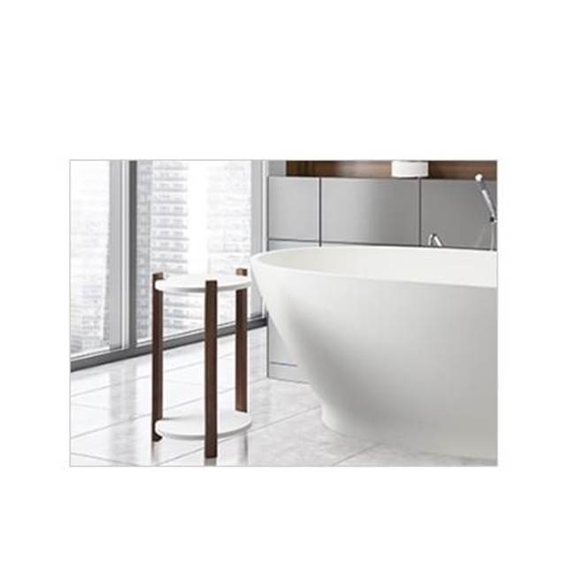 MTI Baths - SIDE TABLE - MATTE WHITE (15X23) - White Matte