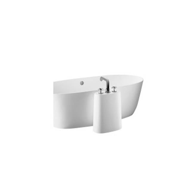 MTI Baths - FAUCET STAND - FOR SCULPTURESTONE TUBS - SMALL VERSION - GLOSS WHITE - Gloss White