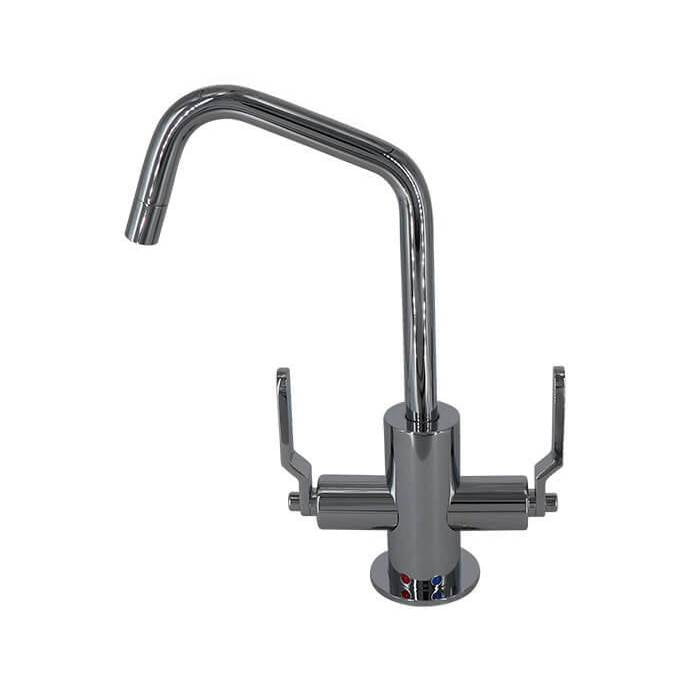 Mountain Plumbing - Hot & Cold Water Faucet with Contemporary Round Body & Industrial Lever Handles (120° Spout) - Venetian Bronze