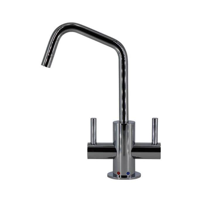 Mountain Plumbing - Mini Hot & Cold Faucet w/ Duet & Knurled Accent - PVD Polished Nickel