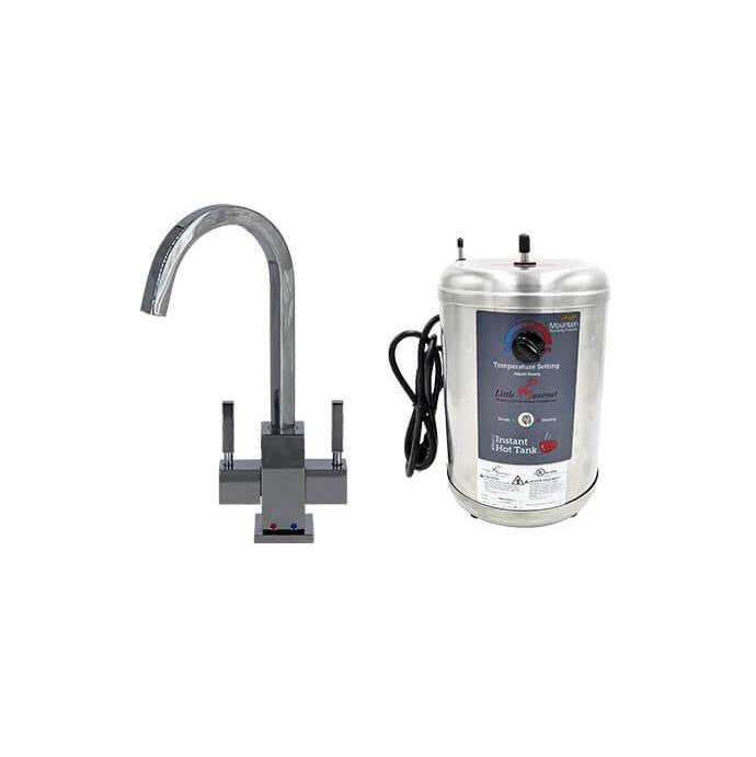 Mountain Plumbing - Hot & Cold Water Faucet with Contemporary Square Body & Little Gourmet Premium Hot Water Tank - Venetian Bronze