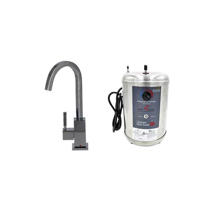 Mountain Plumbing - Hot Water Faucet with Contemporary Square Body & Little Gourmet Premium Hot Water Tank - Venetian Bronze