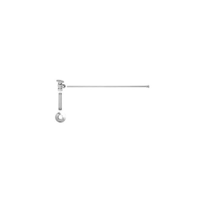 Mountain Plumbing - Toilet Supply Kit - Brass Oval Handle with 1/4 Turn Ball Valve (MT401-NL) - Angle, Flat Head Riser - Polished Brass