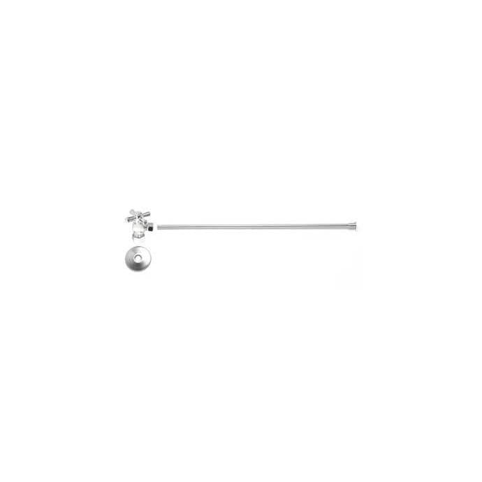 Mountain Plumbing - Toilet Supply Kit - Brass Cross Handle with 1/4 Turn Ball Valve (MT621-NL) - Angle, Flat Head Riser - Polished Gold