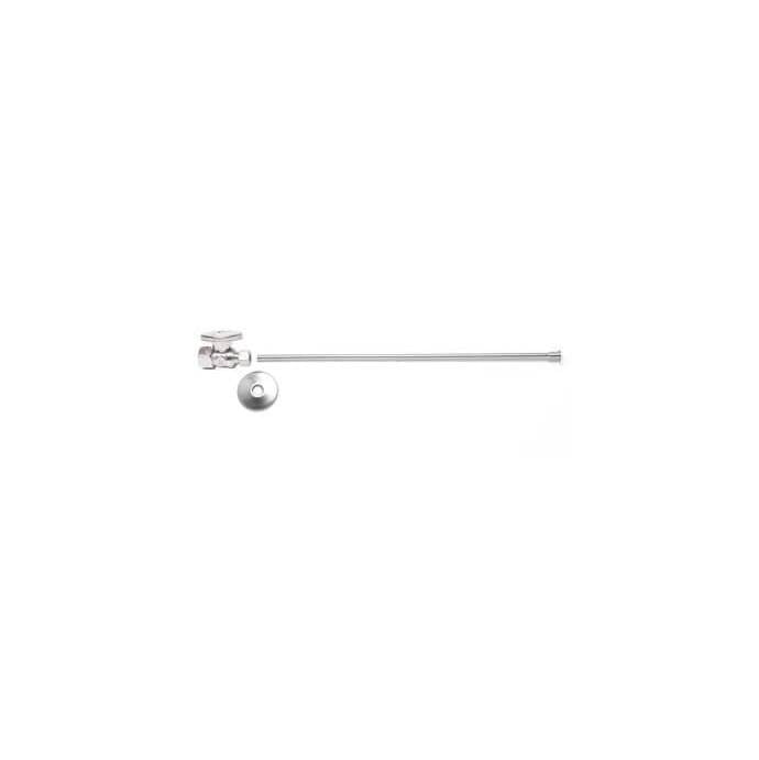 Mountain Plumbing - Toilet Supply Kit - Brass Oval Handle with 1/4 Turn Ball Valve (MT410-NL) - Straight, Flat Head Riser - Polished Brass