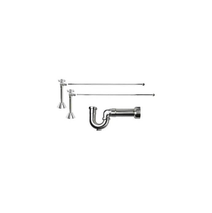 Mountain Plumbing - Lavatory Supply Kit - Brass Cross Handle with 1/4 Turn Ball Valve (MT629-NL) - Angle Sweat, Massachusetts P-Trap - Venetian Bronze