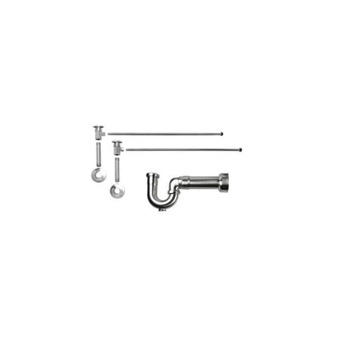 Mountain Plumbing - Lavatory Supply Kit - Brass Oval Handle with 1/4 Turn Ceramic Disc Cartridge Valve (MT6001-NL) - Angle, Massachusetts P-Trap - Venetian Bronze
