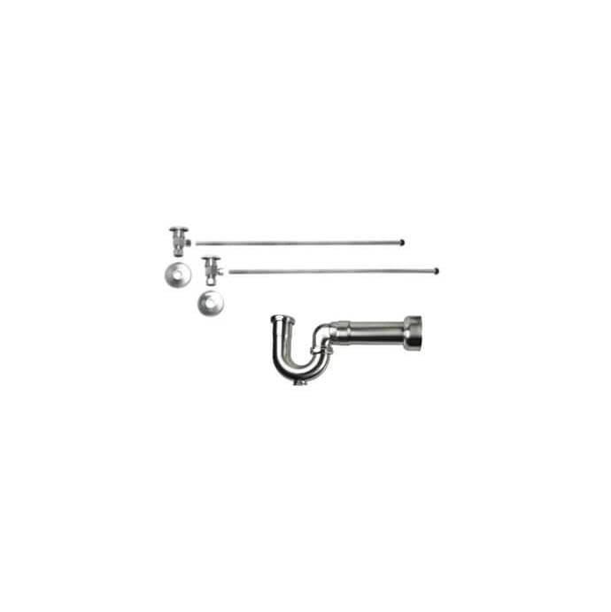 Mountain Plumbing - Lavatory Supply Kit - Brass Oval Handle with 1/4 Turn Ceramic Disc Cartridge Valve (MT6003-NL) - Angle, Massachusetts P-Trap - Weathered Copper