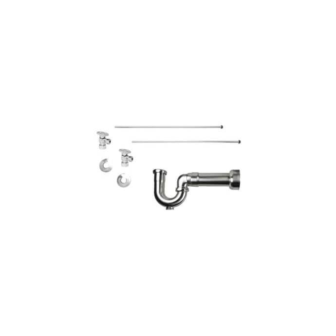 Mountain Plumbing - Lavatory Supply Kit - Brass Oval Handle with 1/4 Turn Ball Valve (MT403-NL) - Angle, Massachusetts P-Trap - Venetian Bronze