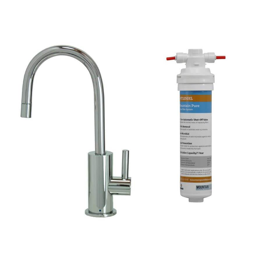 Mountain Plumbing - Point-of-Use Drinking Faucet with Contemporary Round Base & Handle & Mountain Pure Water Filtration System