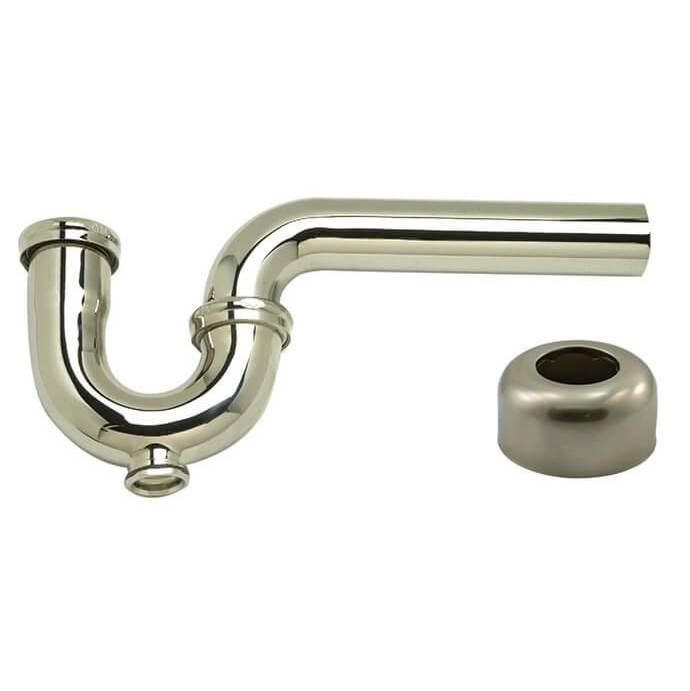 Mountain Plumbing - 1-1/2'' P-Trap - Traditional Style with Clean-Out Plug & High Box Flange - Weathered Copper