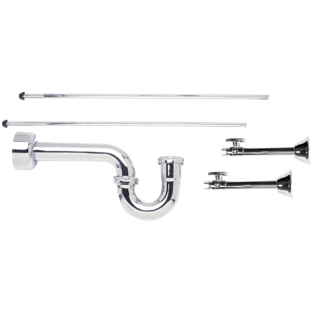 Mountain Plumbing - Lavatory Supply Kit - Brass Oval Handle with 1/4 Turn Ball Valve (MT317-NL) - Straight Sweat, P-Trap 1-1/2'' - Venetian Bronze