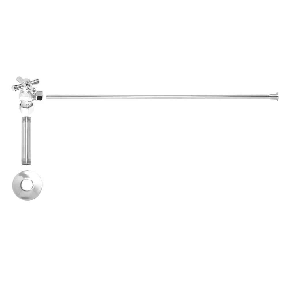 Mountain Plumbing - Toilet Supply Kit - Brass Cross Handle with 1/4 Turn Ball Valve (MT616-NL) - Angle, Flat Head Riser - Venetian Bronze