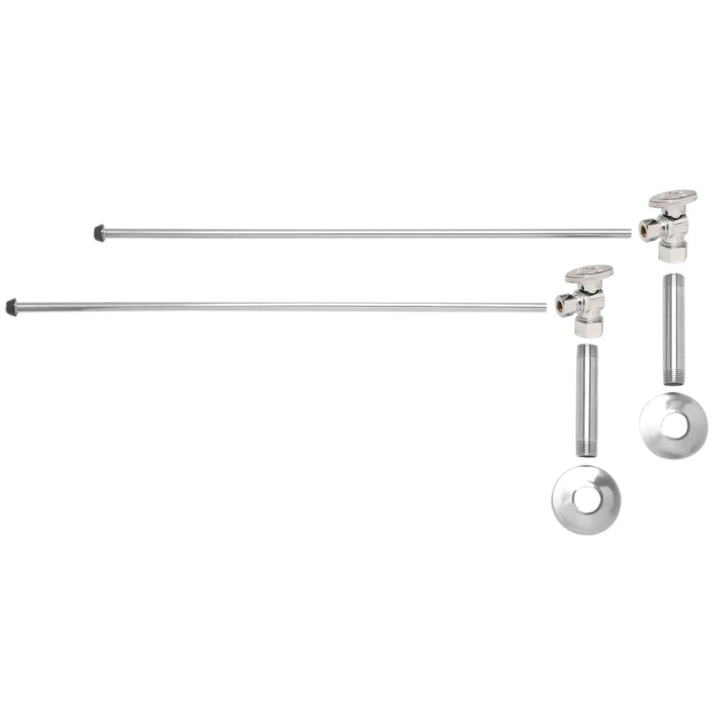 Mountain Plumbing - Lavatory Supply Kit - Brass Oval Handle with 1/4 Turn Ball Valve (MT401-NL) - Angle, No Trap - Venetian Bronze