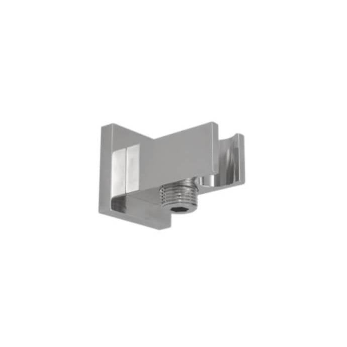 Mountain Plumbing - Square Waterway Elbow with Handshower Holder - Satin Brass