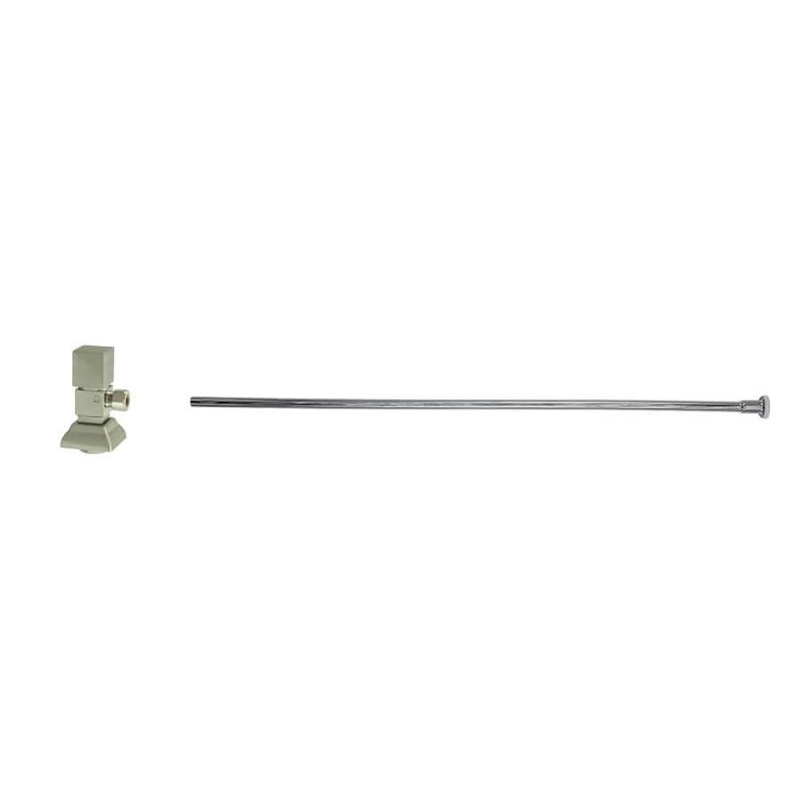 Mountain Plumbing - Toilet Supply Kit - Contemporary Square Handle with 1/4 Turn Ceramic Disc Cartridge Valve (MT5004-NL) - Angle, Flat Head Riser - Polished Gold