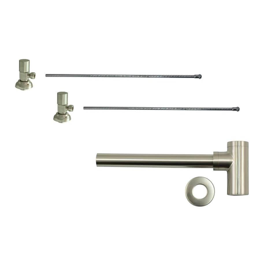 Mountain Plumbing - Lavatory Supply Kit - Contemporary Round Handle with 1/4 Turn Ceramic Disc Cartridge Valve (MT6004-NL) - Angle, Round Bottle Trap - English Bronze