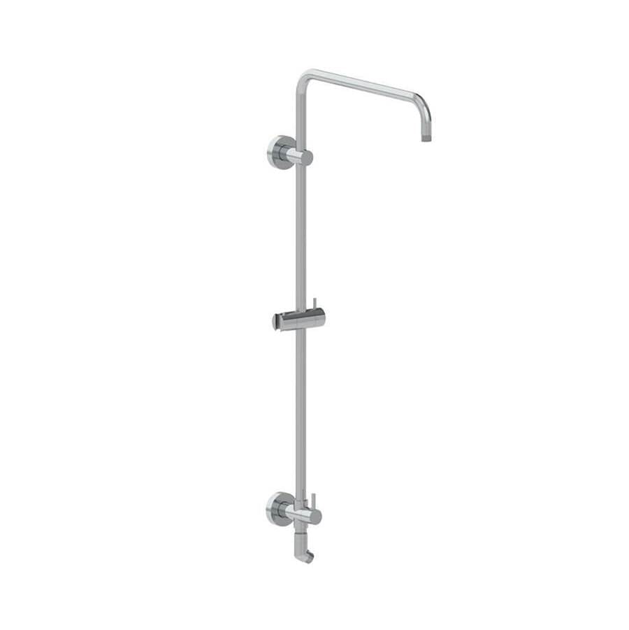 Mountain Plumbing - Rain Rail Plus 1/4 Wall Mounted Shower Rail with Bottom Outlet Integral Waterway and Diverter (Short - CA)