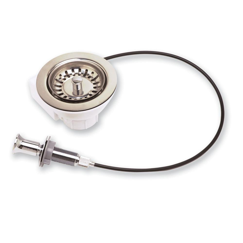 Mountain Plumbing - Polished Stainless Steel Single Remote Pop-up - Polished Nickel
