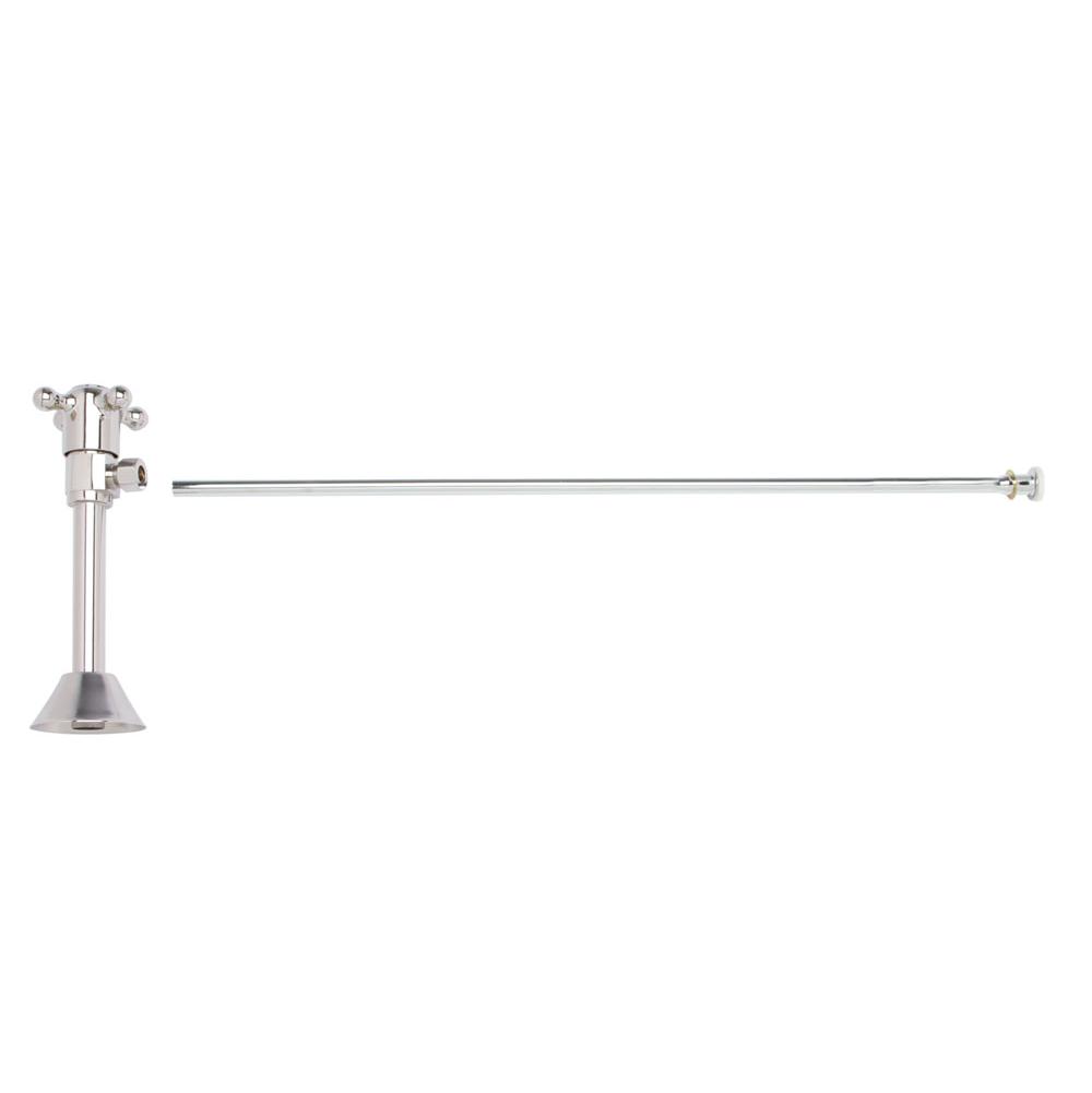 Mountain Plumbing - Toilet Supply Kit - Brass Cross Handle 1/4 Turn Ceramic Disc Cartridge Valve (MT416X-NL) - Angle Sweat, Flat Head Riser - Venetian Bronze