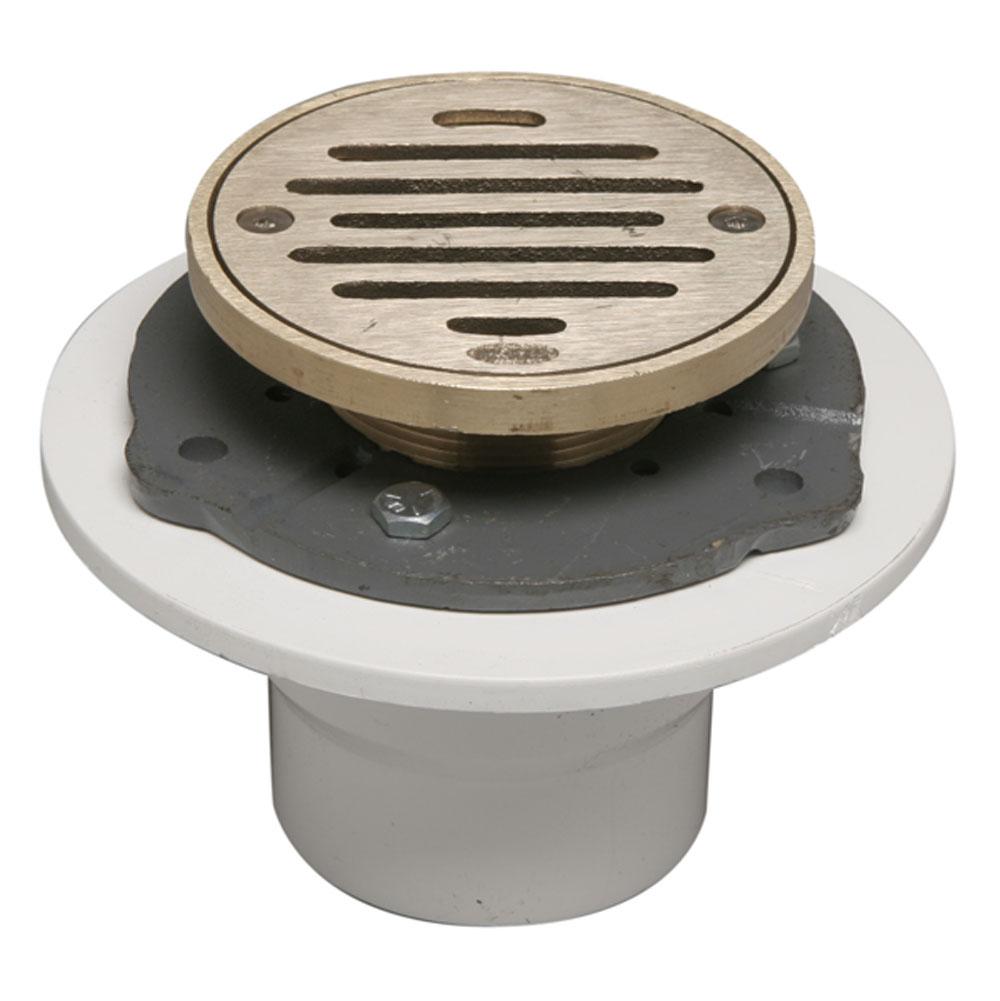 Mountain Plumbing - 4'' Round Complete Shower Drain - PVC - Venetian Bronze