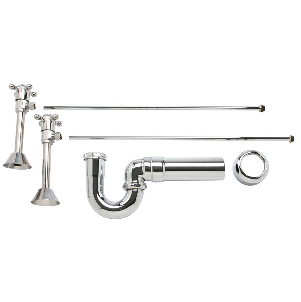 Mountain Plumbing - Lavatory Supply Kit - Brass Cross Handle with 1/4 Turn Ceramic Disc Cartridge Valve (MT416X-NL) - Angle Sweat, Massachusetts P-Trap - Venetian Bronze