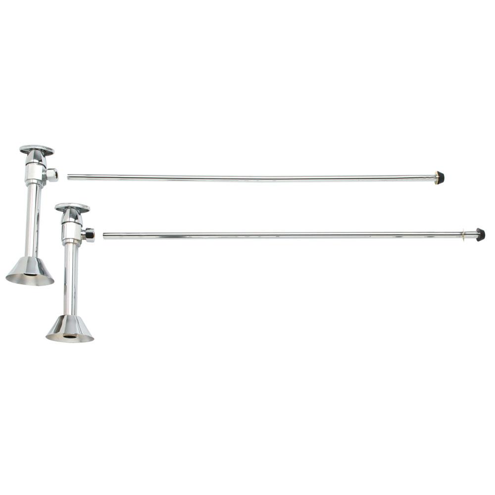 Mountain Plumbing - Lavatory Supply Kit - Brass Oval Handle with 1/4 Turn Ceramic Cartridge Valve (MT6160-NL) - Angle Sweat, No Trap - Venetian Bronze