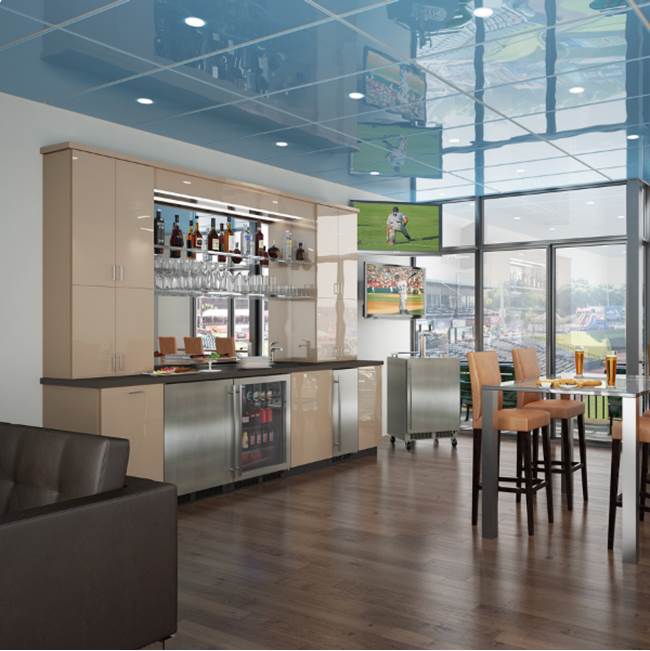 24'' Marvel Low Profile Built-In Beverage Center, Stainless Steel Frame Glass Door With Lock, Reversible Hinge
