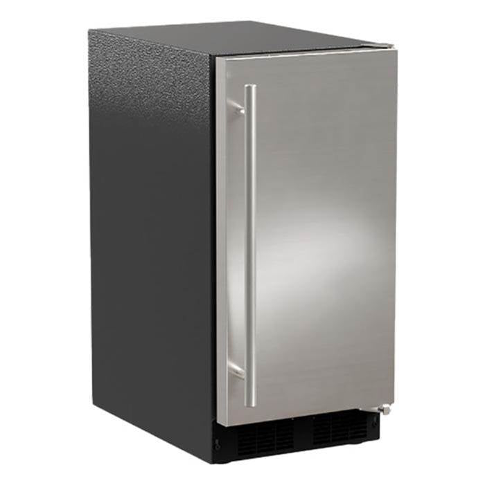 Marvel - 15'' Low Profile Crescent Ice Machine, Stainless Steel, Solid Door, Reversible Door - Stainless Steel