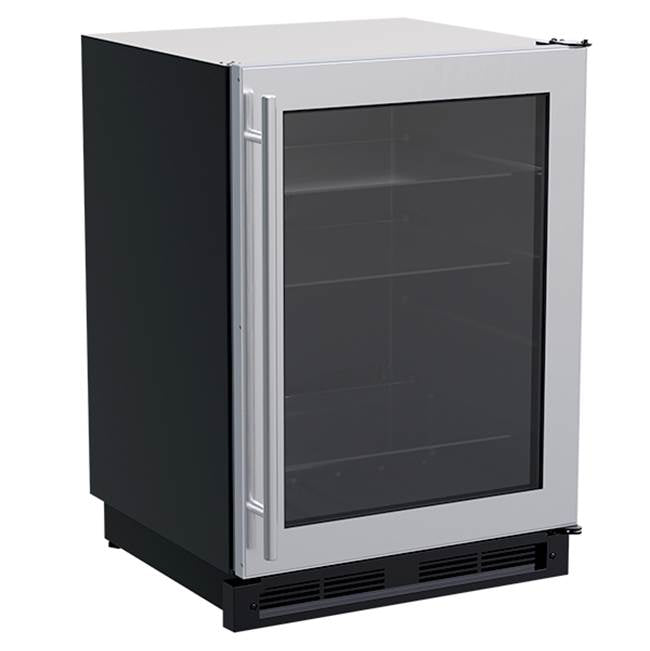 Marvel - 24'' Marvel High Capacity Beverage Center, Stainless Steel, Glass Door, Reversible Door