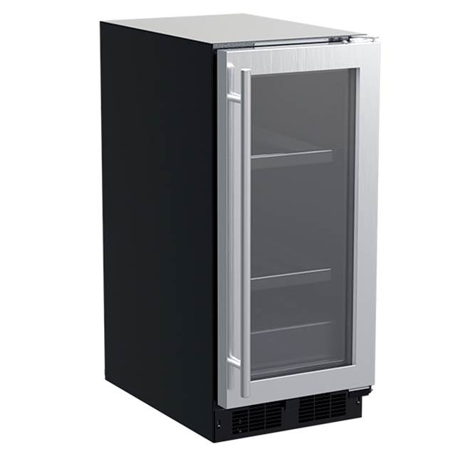 Marvel - 15'' Marvel Beverage Center, Stainless Steel, Glass Door, Reversible Door