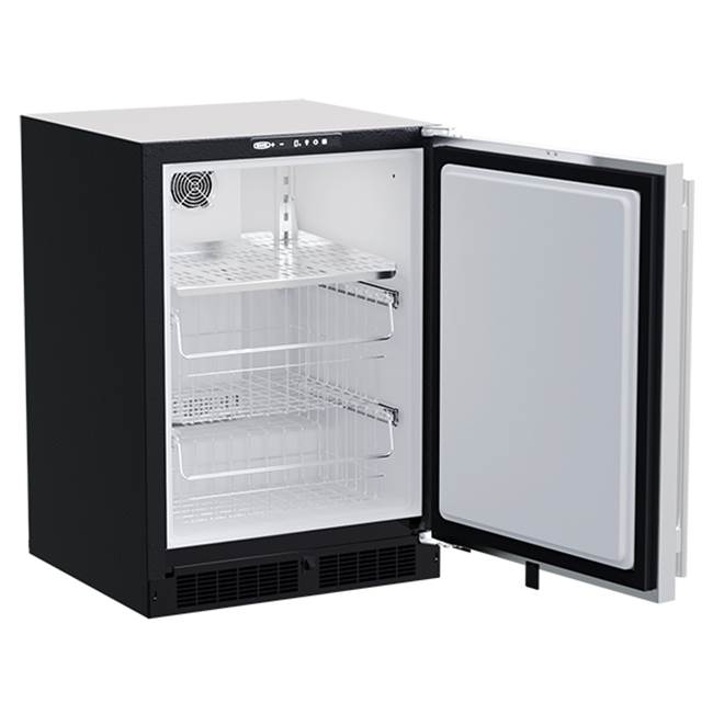 24'' Marvel Freezer, Stainless Steel, Solid Door, Reversible Door